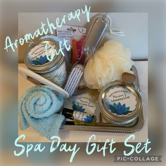 Aromatherapy Spa Day gift set self care hand crafted organic bath body hand feet